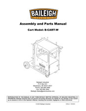 Baileigh B-CART-W Assembly And Parts Manual