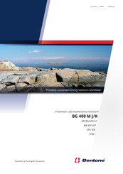 Bentone BG 400-M L172 BP-S2 407 JK IP40 Installation And Maintenance  Instruction