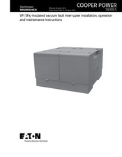 Eaton Cooper Power VFI SF6 Installation, Operation And Maintenance Instructions