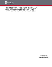Autocall A606-9101 Series Installation Manual