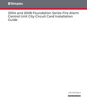 Simplex 2008 Series Installation Manual