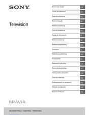 Sony BRAVIA KD-55XD700 Series Reference Manual