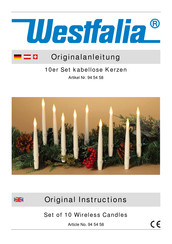Westfalia 94 54 58 Original Instructions Manual