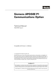 Parker Siemens APOGEE P1 Manual