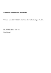 Huawei E612 User Manual