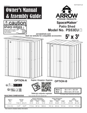 Arrow SpaceMaker PS53EU Series Owner's Manual & Assembly Manual