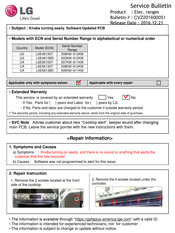 LG LSE5613ST Service Bulletin