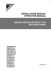 Daikin FD100DSV16 Installation Manual