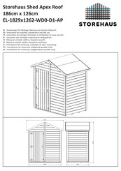 STOREHAUS EL-1829x1262-WD0-D1-AP Instructions For Assembly, Maintenance And Safe Use