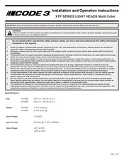 Code 3 XTP Series Manual