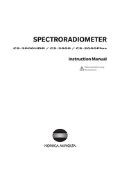 Spectroradiometer CS-3000 and CS-3000HDR