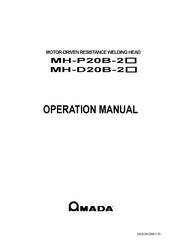 Amada MH-D20B-2 Series Operation Manual