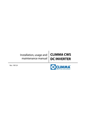 Climma CWS Installation, Usage And Maintenance Manual