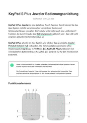 AJAX KeyPad S Plus Jeweler Manual