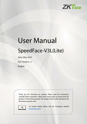 ZKTeco SpeedFace-V3L User Manual