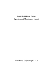 Wuxi Power Engineering WD327TAD78 Operation And Maintenance Manual