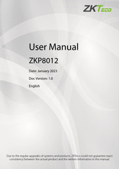 ZKTeco ZKP8012 User Manual