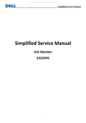 Dell E2222HS Simplified Service Manual