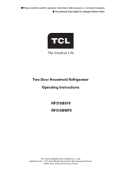 TCL RF318BSF0 Operating Instructions Manual