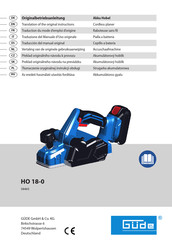 GÜDE HO 18-0 Instructions