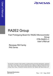Renesas FPB-RA2E2 User Manual