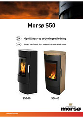 Morso S50 Instructions For Installation And Use Manual