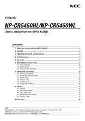 NEC NP-CR5450WL User Manual