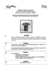 tropitone SB30RFP Installation And Operating Instructions Manual