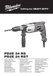 Milwaukee PD2E 24 RST Original Instructions Manual