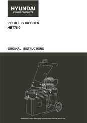 Hyundai HBT75-3 Original Instructions Manual