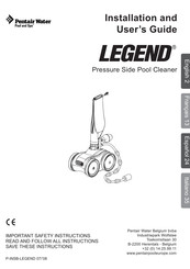 Pentair Pool Products LEGEND Installation And User Manual