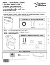 American Standard Champion PRO 211AA Series Installation Instructions Manual