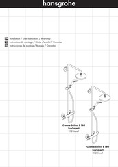 Hans Grohe Croma Select S 180 EcoSmart 27254 1 Series Installation/User Instructions/Warranty