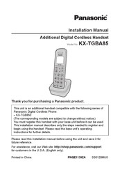 Panasonic KX-TGBA85 Installation Manual