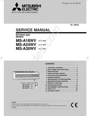 Mitsubishi Electric MS-A18WV-E1 WH Service Manual