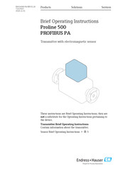 Endress+Hauser Proline 500 PROFIBUS PA Brief Operating Instructions