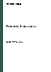 Toshiba 65 XA9D Series Operating Instructions Manual
