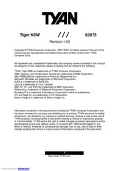 TYAN TIGER K8W Manual