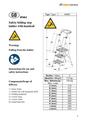Profi-Partner 49461 Instructions For Use And Safety Instructions