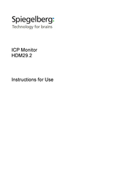 Spiegelberg HDM29.2 Instructions For Use Manual
