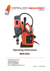 Kernlochbohrer MKB-60RL Operating Instructions Manual