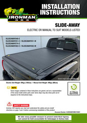 Ironman4x4 ISLIDEAWAY074-E Installation Instructions Manual