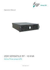 ZGR VERSATILE RT Operation Manual