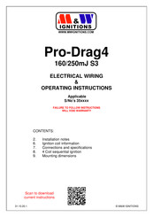 M&W IGNITIONS Pro-Drag4 Quick Start Manual