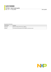 NXP Semiconductors UG10068 Quick Start Manual