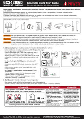 iPower GXS4300iD Quick Start Manual