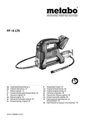 Metabo FP 18 LTX Original Instructions Manual