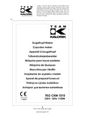 Team Kalorik TKG CKM 1010 Operating Instructions Manual