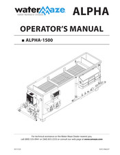 Water Maze ALPHA-1500 Operator's Manual