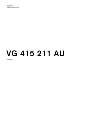 Gaggenau VG 415 211 AU Instruction Manual